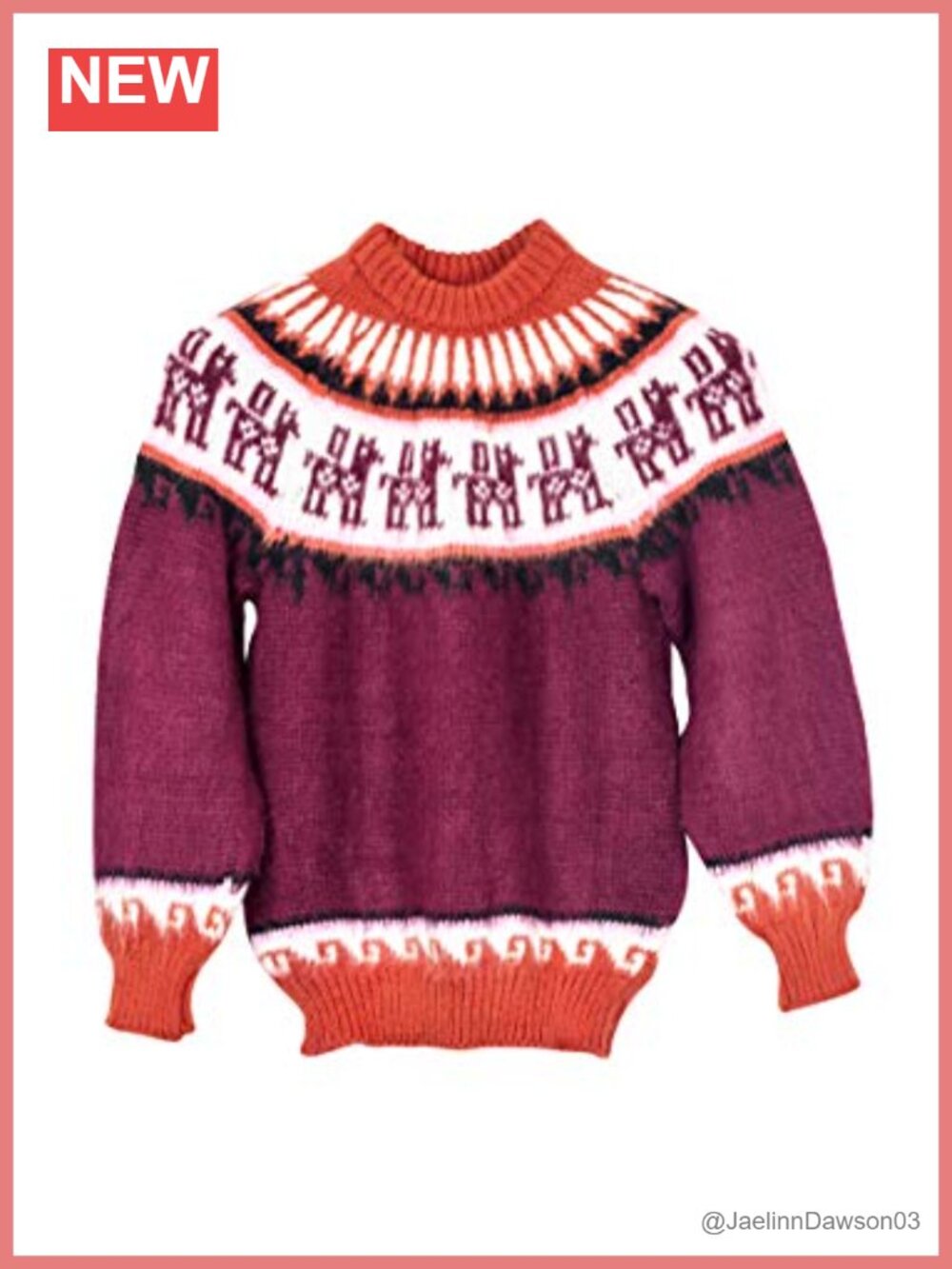 Gamboa Alpaca Wool Pullover Sweater Light Soft Fair Isle Knit Fall Winter Women